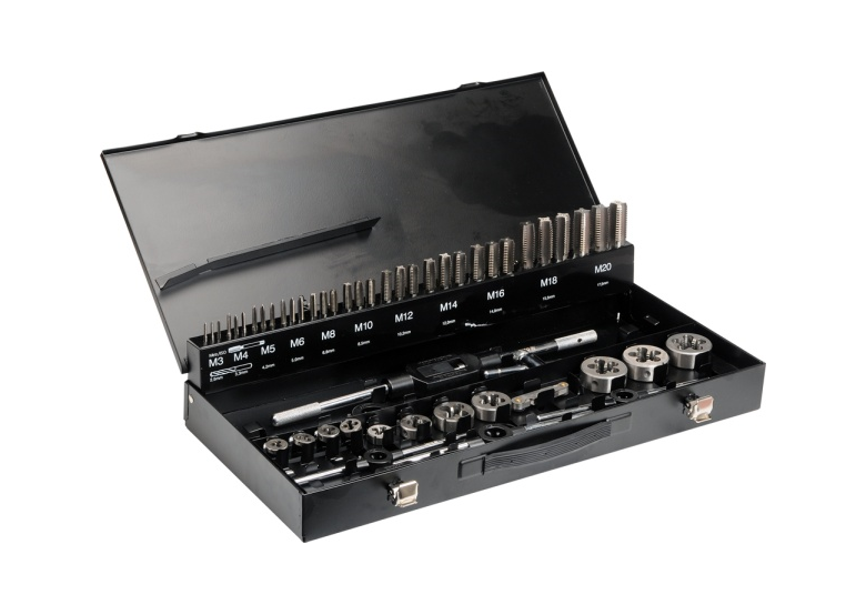 Tapdraad en matrijsen set M3-M20 56-delig  Yato YT-2979