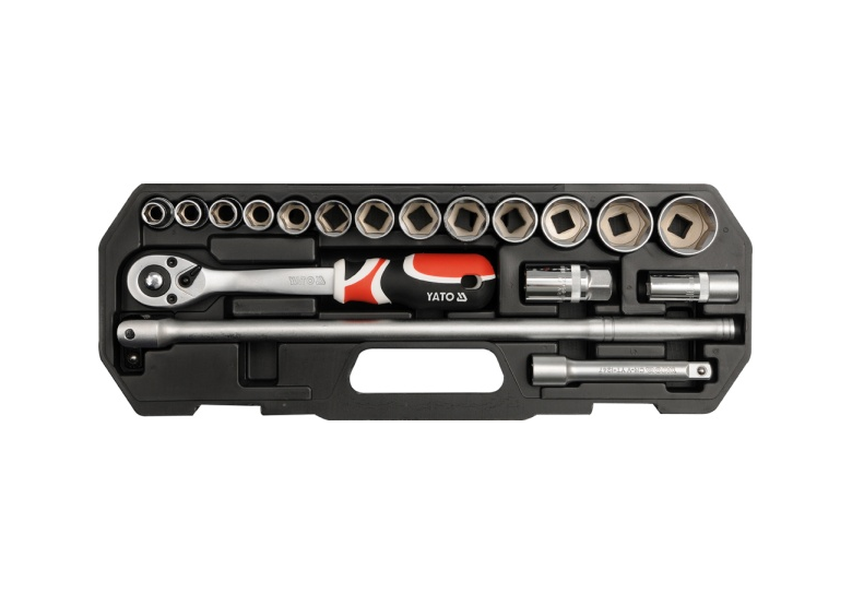 Doppenset S 1/2", 18-delig Yato YT-3870