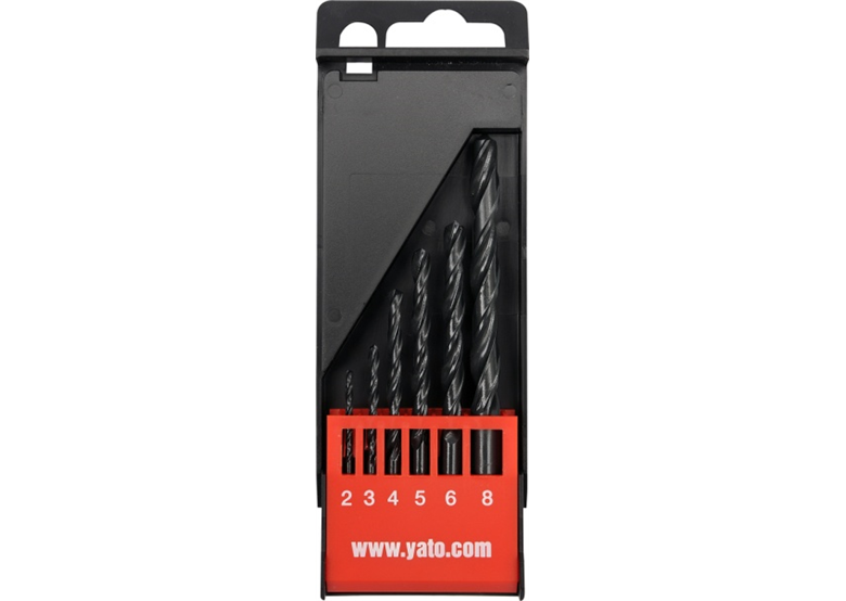 Borenset voor metaal, HSS, 6 stk., 2 - 8 mm Yato YT-4460