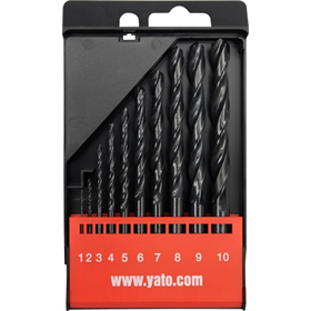 Borenset voor metaal hss 10 stk. 1 - 10 mm Yato YT-4461