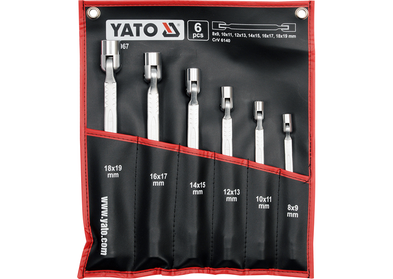 Dopsleutelset scharnier 6-delig Yato YT-4967