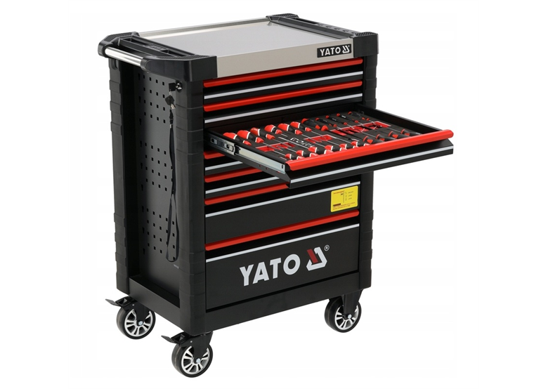 Gereedschapswagen met uitrusting, 190 stuks. Yato YT-55306