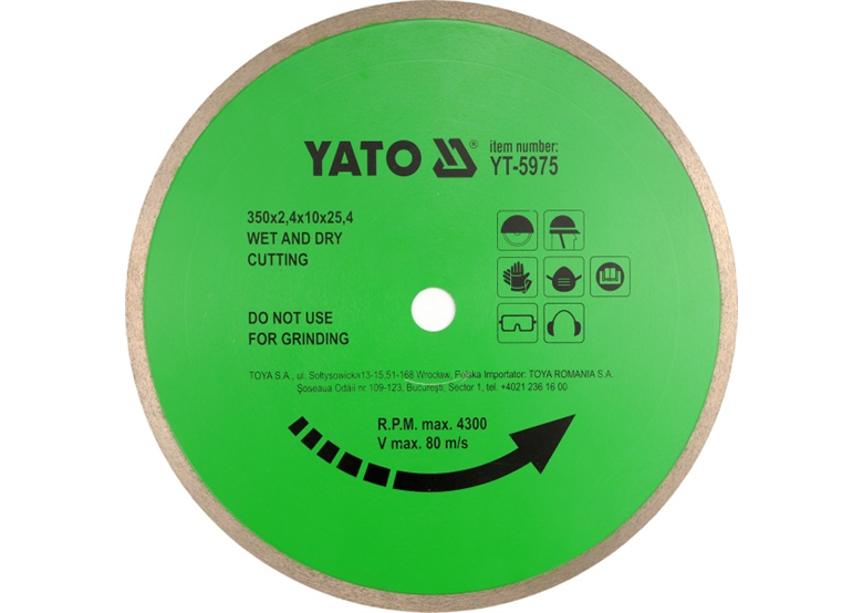 Diamantschijf 350mm Yato YT-5975