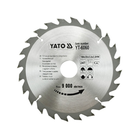 Hardmetaal cirkelzaagblad  184 x 24 x 30 mm Yato YT-6060