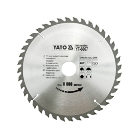 Zaagblad voor hout, met wolfraam 210x30mm T40 Yato YT-6067