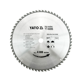 Zaagblad, met wolfraam 400x30mm T60 Yato YT-6086
