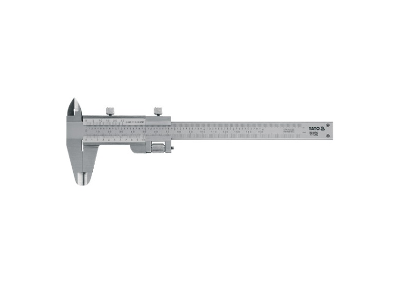 Schuifmaat 150 mm, nauwkeurigheid  0,02 mm inox Yato YT-7200
