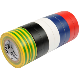 Set isolatietape 19 mm x 20 m mix 10 stuks Yato YT-8173