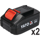 Slagmoersleutel Yato YT-82807 2x3.0Ah
