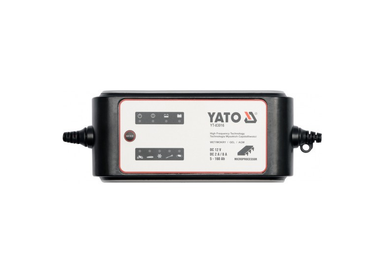 Acculader   digitaal  12v 8a 5-160ah Yato YT-83016